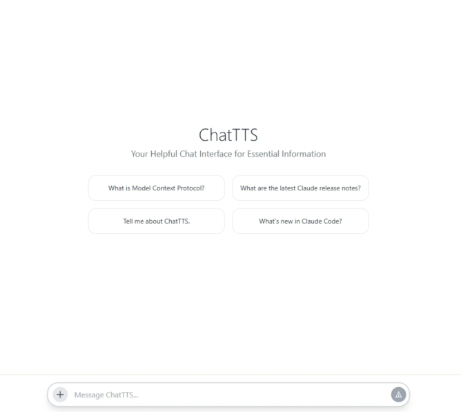 ChatTTS Interface